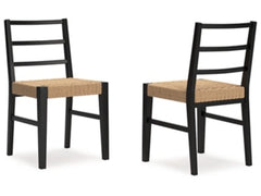 Isanti Light Brown/Black Dining Room Side Chair (Set of 2) - Ornate Home