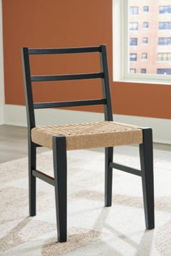 Isanti Light Brown/Black Dining Room Side Chair (Set of 2) - Ornate Home