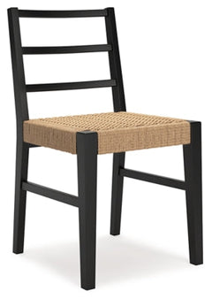 Isanti Light Brown/Black Dining Room Side Chair (Set of 2) - Ornate Home