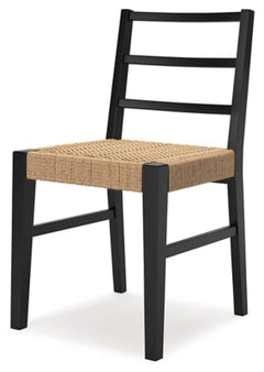 Isanti Light Brown/Black Dining Room Side Chair (Set of 2) - Ornate Home