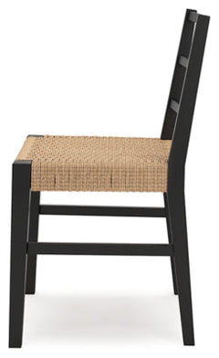 Isanti Light Brown/Black Dining Room Side Chair (Set of 2) - Ornate Home