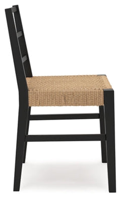 Isanti Light Brown/Black Dining Room Side Chair (Set of 2) - Ornate Home