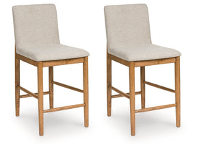 Isanti Light Brown Upholstered Barstool (Set of 2) (Online Special Price) - Ornate Home