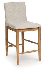 Isanti Light Brown Upholstered Barstool (Set of 2) - Ornate Home