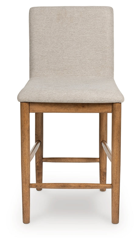 Isanti Light Brown Upholstered Barstool (Set of 2) - Ornate Home