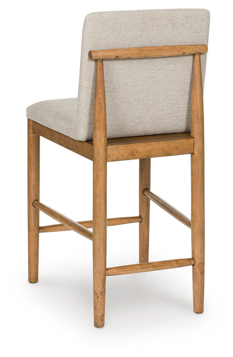 Isanti Light Brown Upholstered Barstool (Set of 2) - Ornate Home