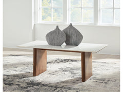 Isanti Light Brown & White Coffee Table - Ornate Home