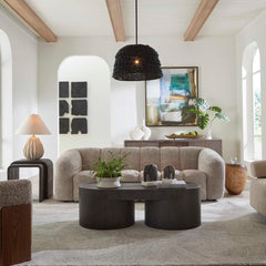 Isbell Black Stained Coffee Table - Ornate Home