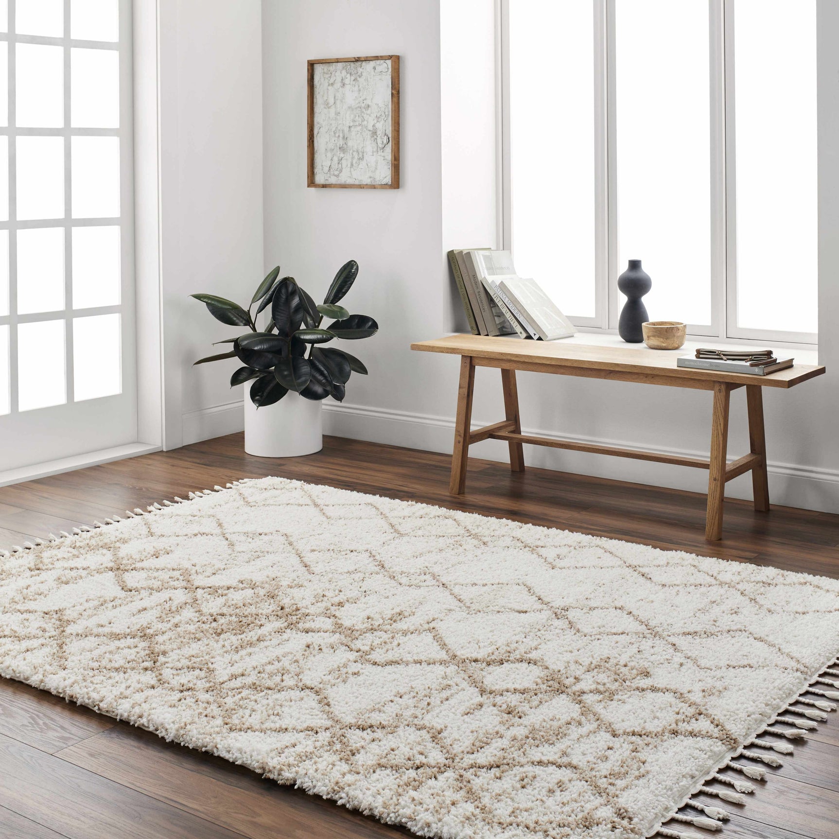 Ishan Cream Area Rug - Clearance - Ornate Home
