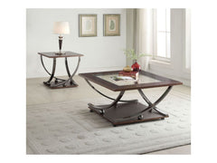 Isiah Black Nickel & Clear Glass Coffee Table - Ornate Home