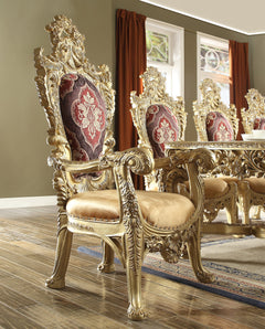 Isidora Bright Gold 7pc Rectangular Dining  / HD-8086 - Ornate Home