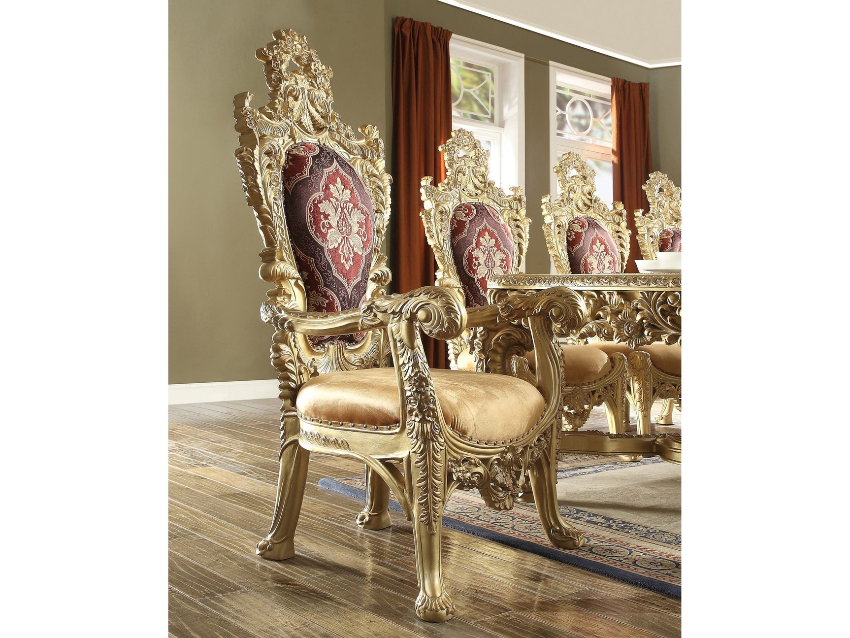Isidora Bright Gold Arm Chair  / HD-8086 - Ornate Home