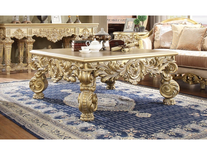 Isidora Bright Gold Coffee Table  / HD-8086 - Ornate Home