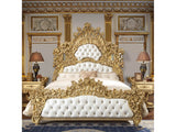 Isidora Bright Gold Eastern King Bed  / HD-8086 - Ornate Home