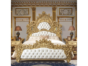 Isidora Bright Gold Eastern King Bed  / HD-8086 - Ornate Home
