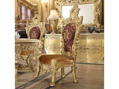 Isidora Bright Gold Side Chair  / HD-8086 - Ornate Home