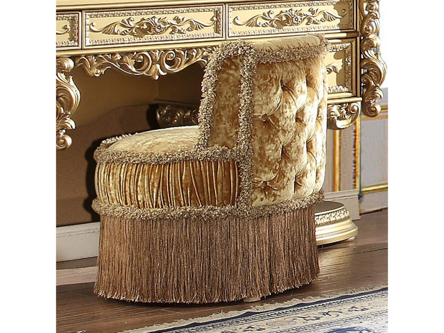 Isidora Bright Gold Stool  / HD-8086 - Ornate Home