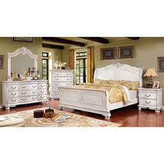 Isidora White Wash E.King Bed - Ornate Home