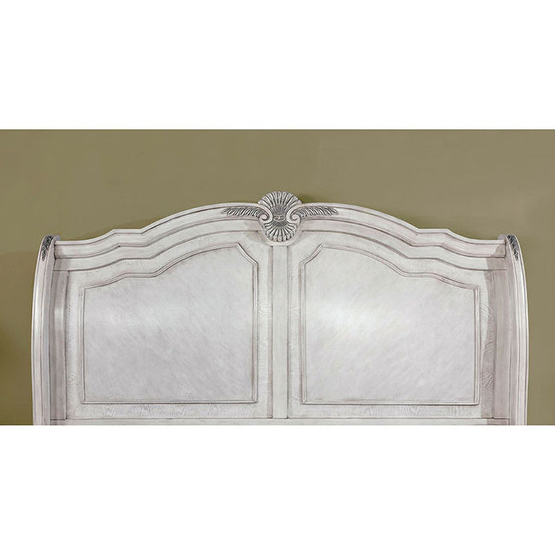 Isidora White Wash E.King Bed - Ornate Home