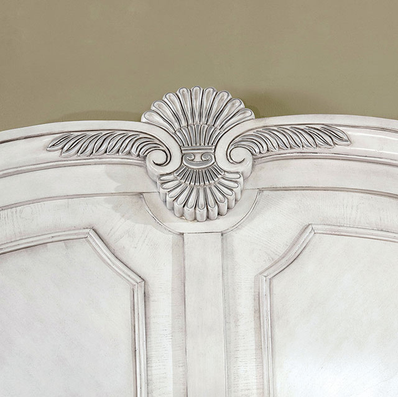 Isidora White Wash E.King Bed - Ornate Home