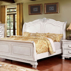 Isidora White Wash E.King Bed - Ornate Home