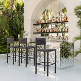 Iska Black Barstool (Set of 2) - Ornate Home