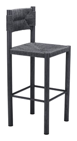 Iska Black Barstool (Set of 2) - Ornate Home
