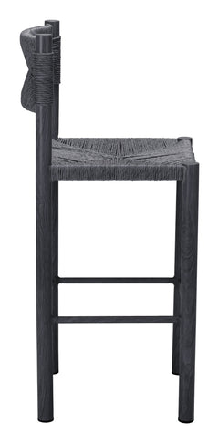 Iska Black Barstool (Set of 2) - Ornate Home