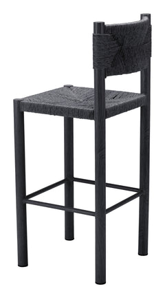 Iska Black Barstool (Set of 2) - Ornate Home