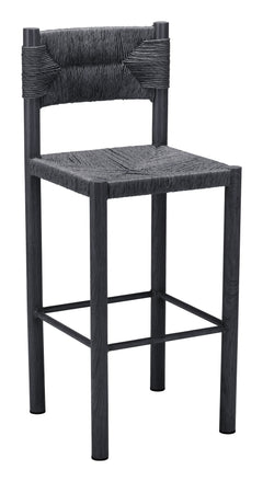 Iska Black Barstool (Set of 2) - Ornate Home
