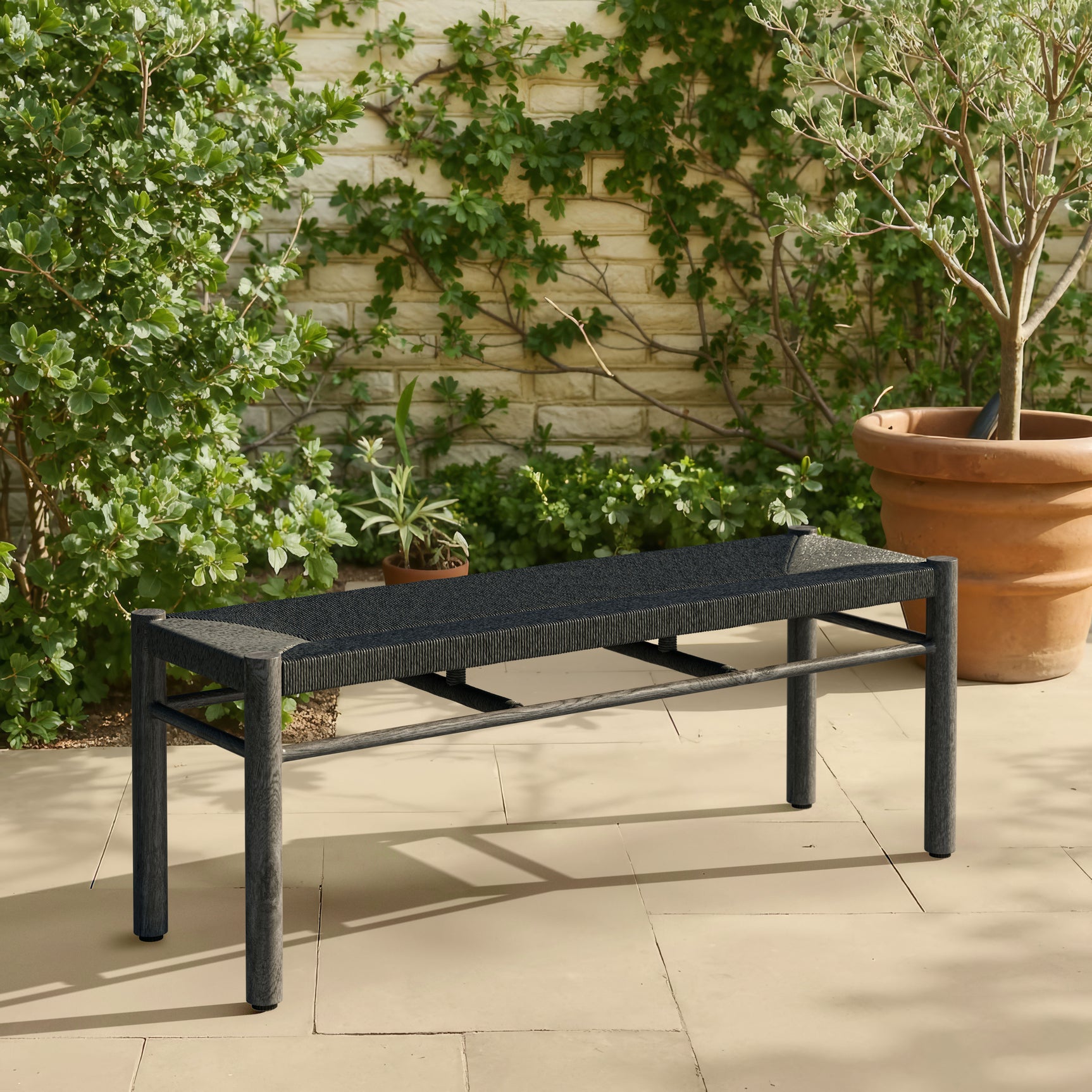 Iska Black Bench - Ornate Home