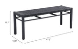 Iska Black Bench - Ornate Home