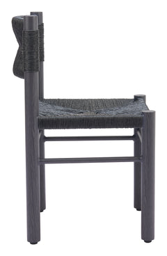 Iska Black Outdoor Dining Chair (Set of 2) - Ornate Home