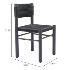 Iska Black Outdoor Dining Chair (Set of 2) - Ornate Home