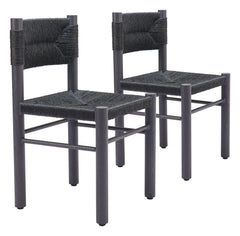 Iska Black Outdoor Dining Chair (Set of 2) - Ornate Home