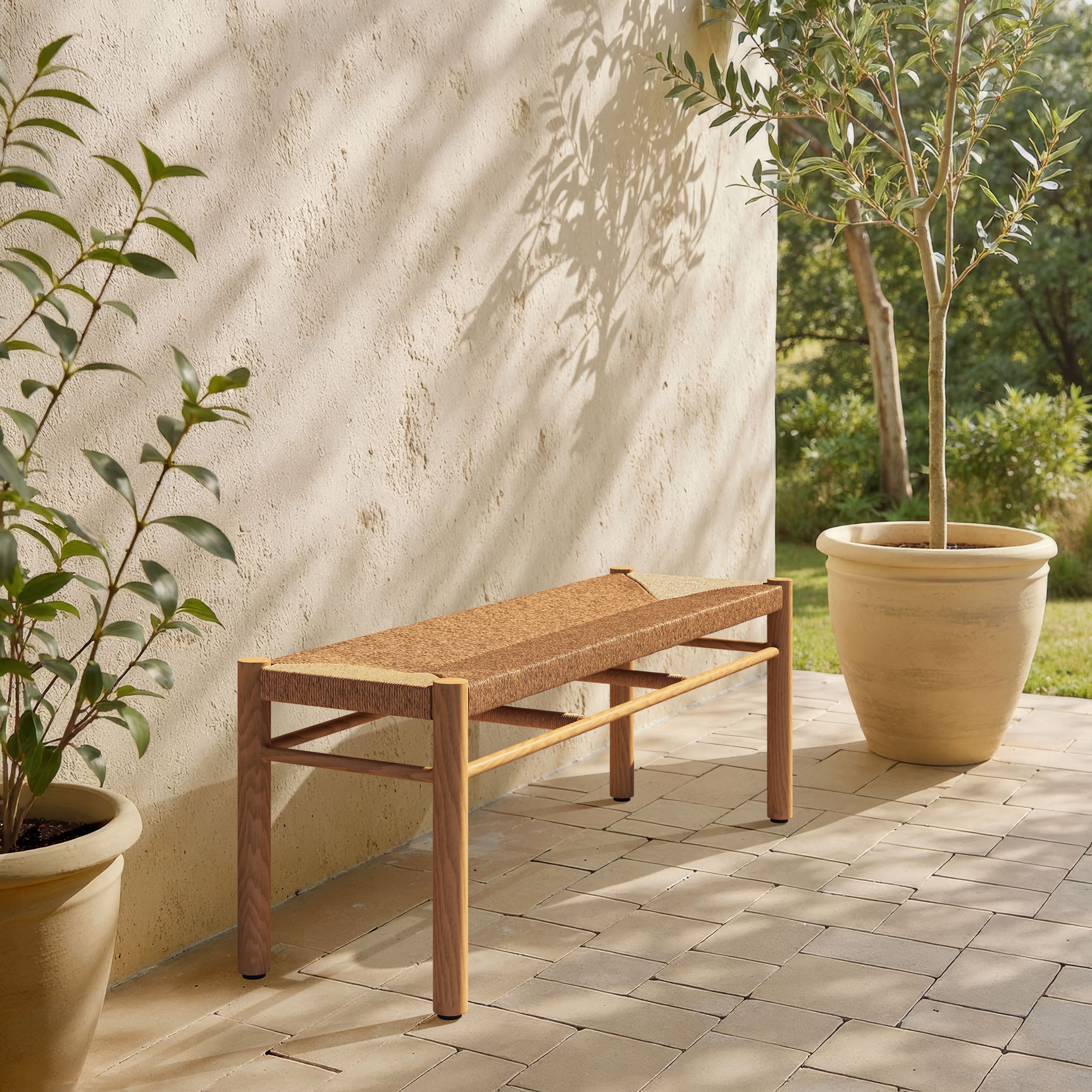 Iska Natural Bench - Ornate Home