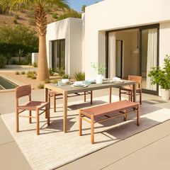 Iska Natural Bench - Ornate Home