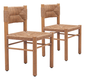 Iska Natural Outdoor Dining Chair (Set of 2) - Ornate Home