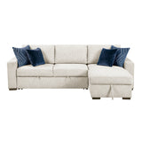 Isla Beige 2-Piece Sectional w/ Reversible Chaise & Pull-Out Bed - Ornate Home