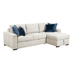 Isla Beige 2-Piece Sectional w/ Reversible Chaise & Pull-Out Bed - Ornate Home