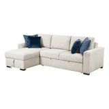 Isla Beige 2-Piece Sectional w/ Reversible Chaise & Pull-Out Bed - Ornate Home