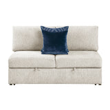 Isla Beige 3-Piece Sectional w/ Pull-Out Bed - Ornate Home