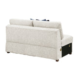 Isla Beige 3-Piece Sectional w/ Reversible Chaise and Ottoman - Ornate Home