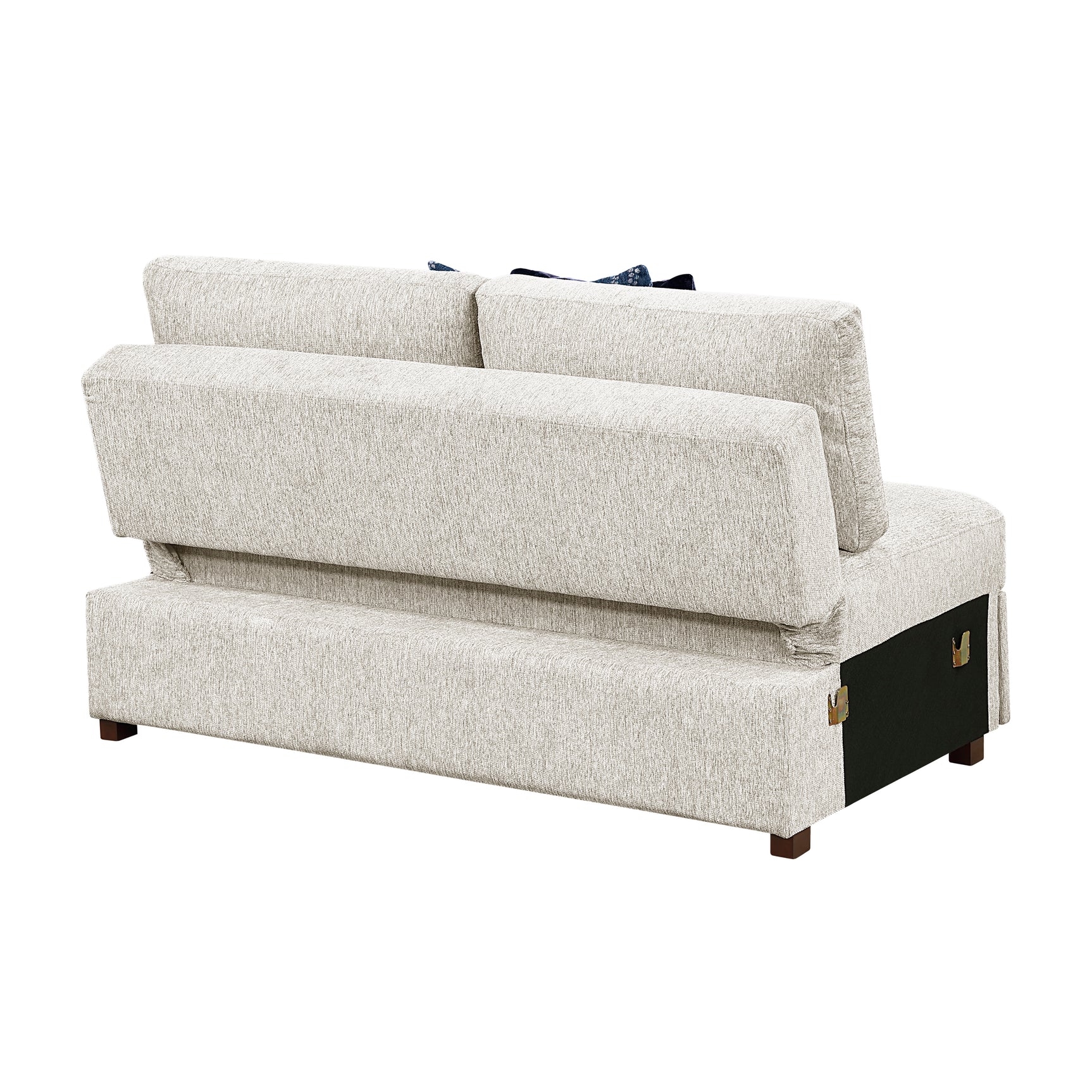 Isla Beige 3-Piece Sectional w/ Reversible Chaise and Pull-Out Bed & Ottoman - Ornate Home