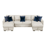 Isla Beige 3-Piece Sectional w/ Reversible Chaises - Ornate Home