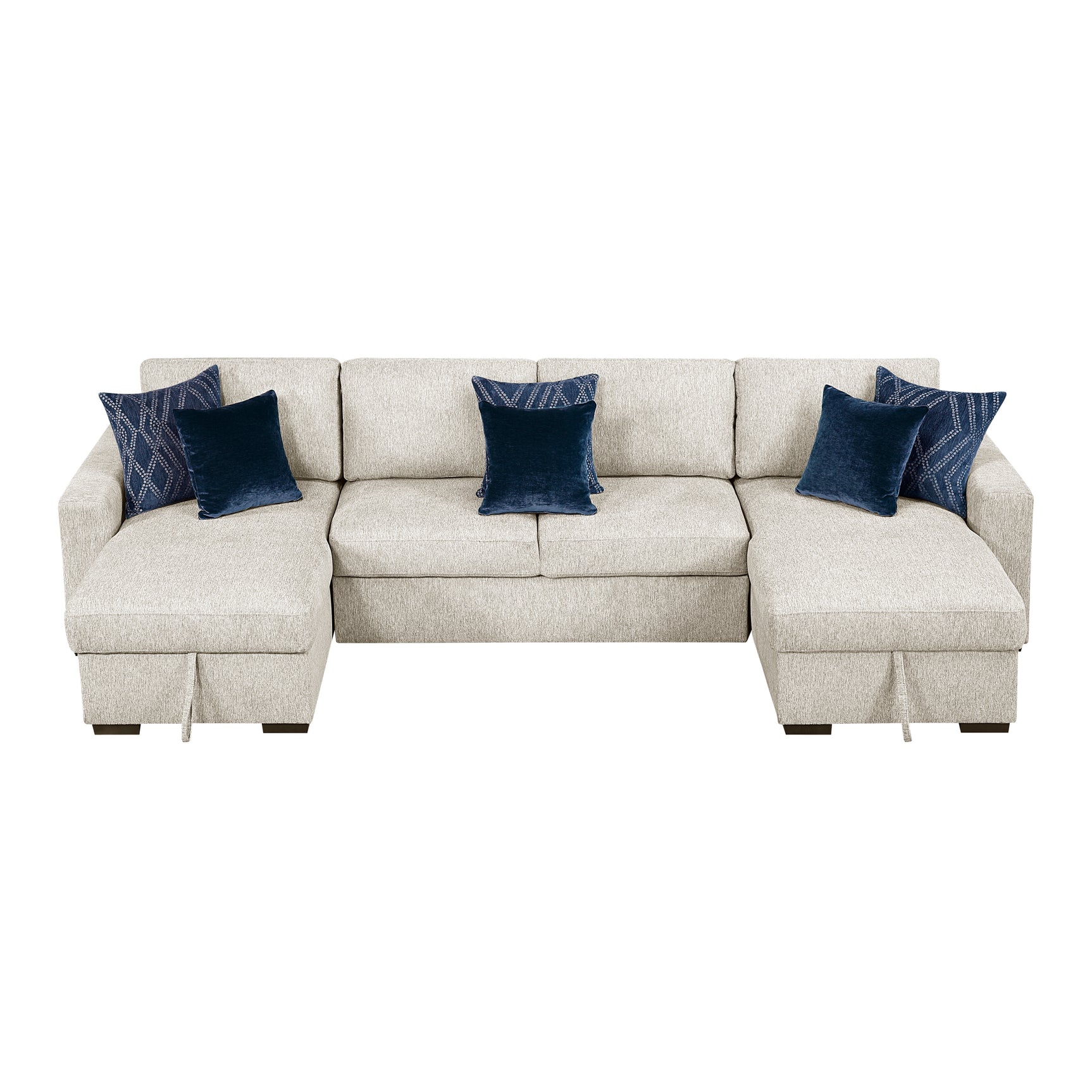 Isla Beige 3-Piece Sectional w/ Reversible Chaises - Ornate Home