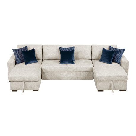 Isla Beige 3-Piece Sectional w/ Reversible Chaises - Ornate Home