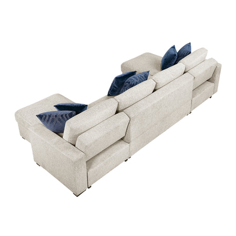 Isla Beige 3-Piece Sectional w/ Reversible Chaises - Ornate Home