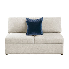 Isla Beige 4-Piece Sectional w/ Pull-Out Bed & Ottoman - Ornate Home
