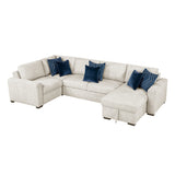 Isla Beige 4-Piece Sectional w/ Reversible Chaise - Ornate Home